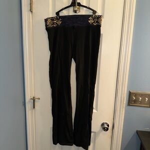 Victoria's Secret Black Pants with Gold Detail